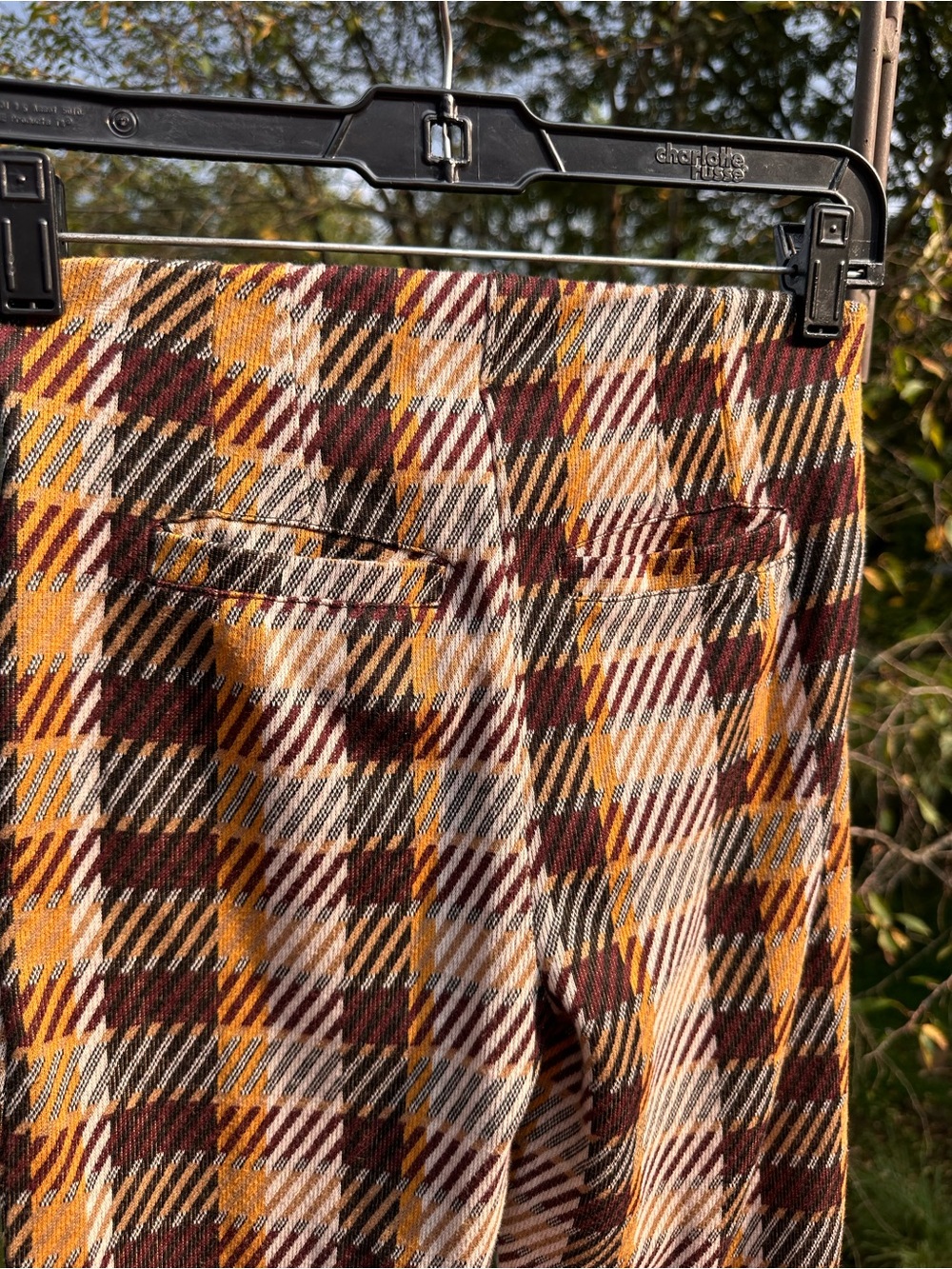 Free People Clean Crop Flare Retro Plaid - Picture 3 of 5